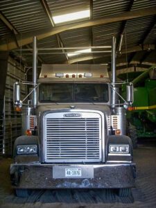 Our semi also is stored in the equipment shed.
