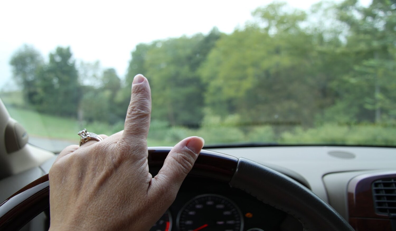 one finger wave - a staple of rural America